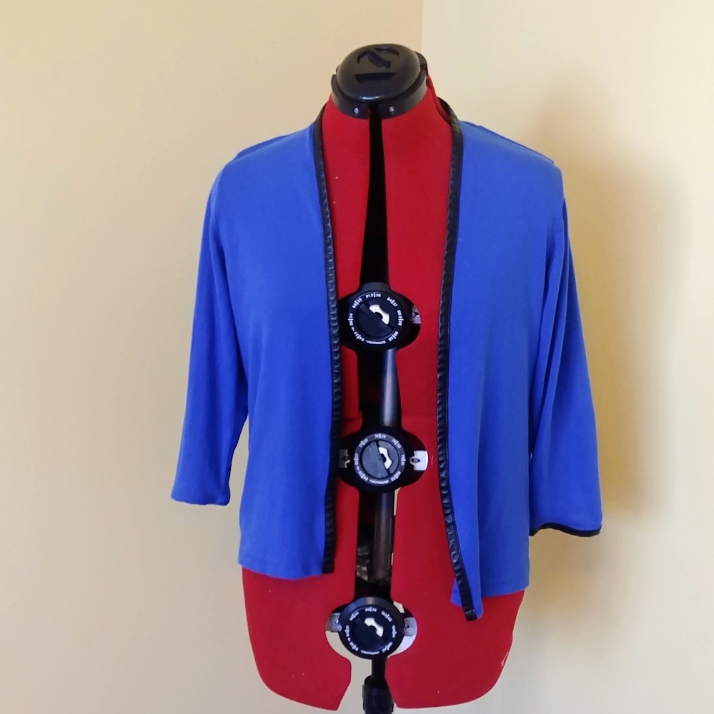 Blue and black cardigan